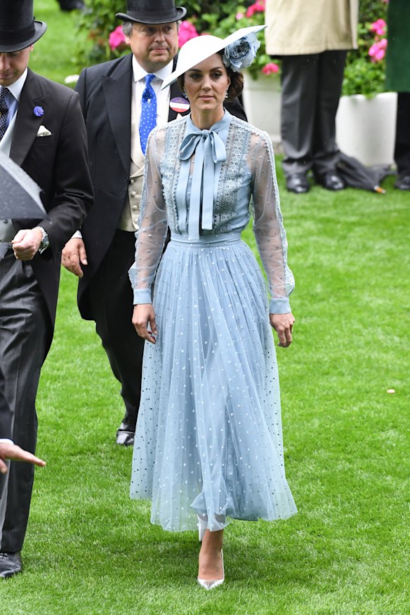 Romantic royal ... the Duchess of Cambridge embracing the uber-femme at Ascot.