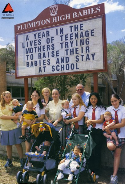 Glenn Sargeant with pupils and their babies in Plumpton High Babies.