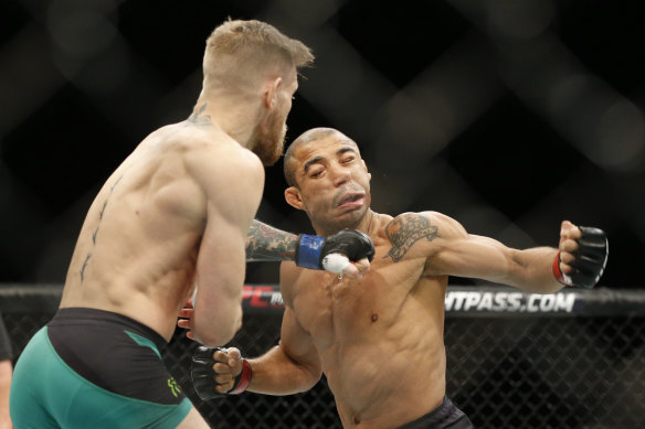 Conor McGregor's famous left hook that put long-time champion Jose Aldo's career in jeopardy.