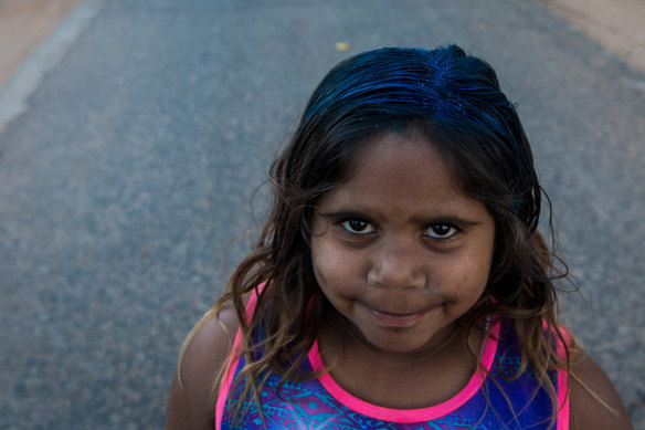 Arihanna Kelly at Little Sister Town Camp outside Alice Springs.