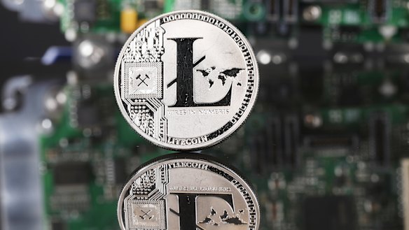 A coin representing Litecoin.