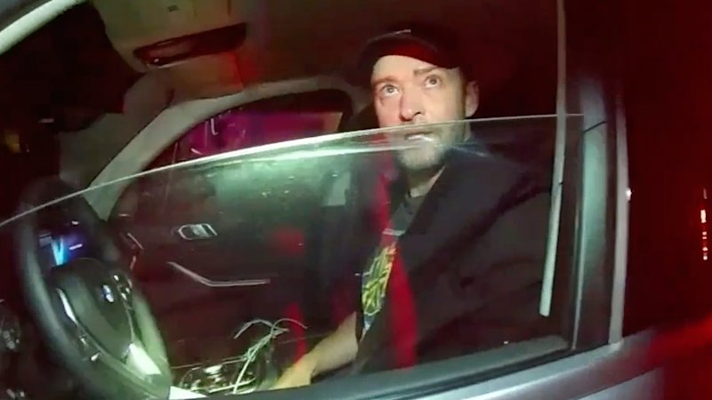 ‘These are like really hard tests’: Watch police footage of Justin Timberlake’s drink-driving arrest
