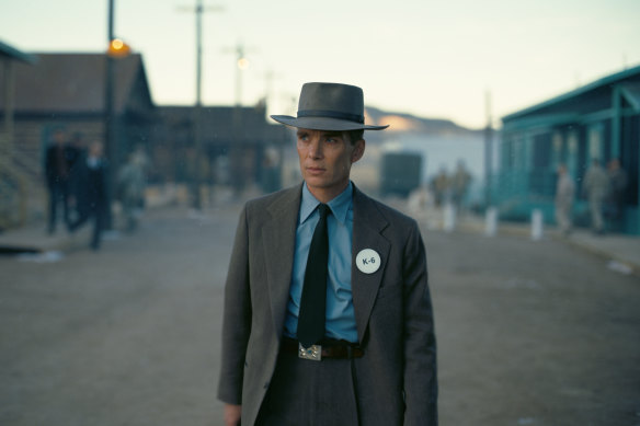 This image released by Universal Pictures shows Cillian Murphy in a scene from “Oppenheimer.” (Universal Pictures via AP)