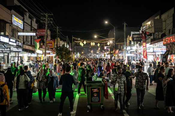 The crowds at Ramadan Nights Lakemba are less intense mid-week. 