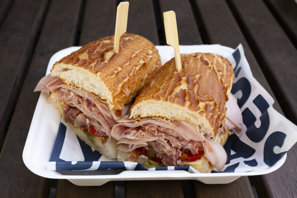 Go-to dish: The Stallion with ham, salami, prosciutto, mortadella, provolone, olive tapenade, pesto and sun-dried tomato.