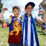 Brisbane Lions and North Melbourne fans prepare for the AFLW grand final.