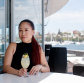 Cindy Tandinata enjoys a limoncello cocktail at Catalina Restaurant in Rose Bay 