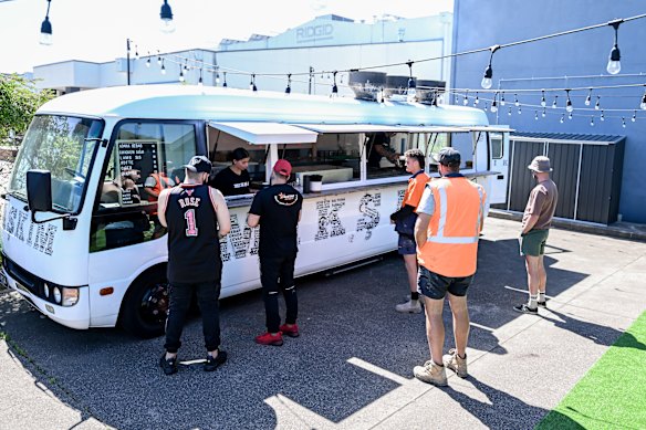 Miksa Food Truck is parked in a Campbellfield backlot.