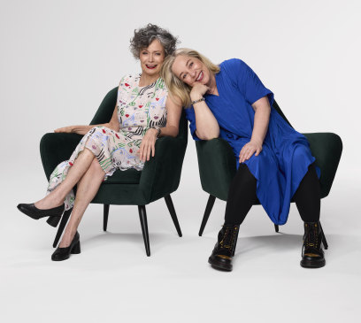 Judith Lucy (left) and Kaz Cooke will host the live comedy show Kaz & Jude’s Menopausal Night Out.