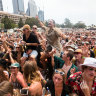 Revellers at Sydney’s Laneway Festival in February 2020.