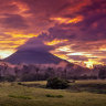 Arenal Volcano at sunset. 