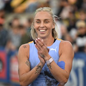 Liz Clay after her impressive run.