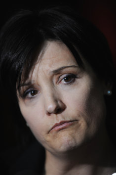 Jodi McKay leaves the Independent Commission Against Corruption (ICAC) in Sydney, May, 2014. 