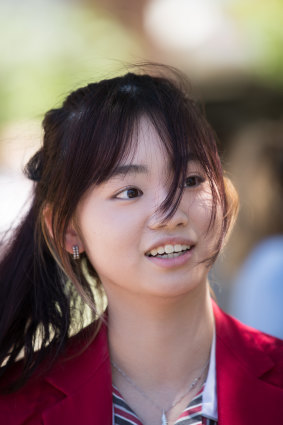 Beatrice Chen, an international student at Auburn High School, sat her EAL exam. 