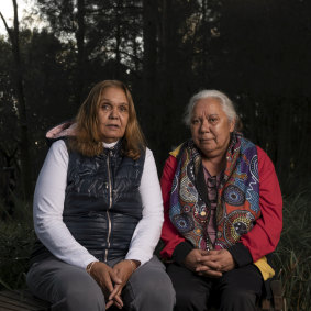 Jenny Thomsen (right) has found support through the NSW/ACT Stolen Generations Council, of which June Christian is program coordinator.