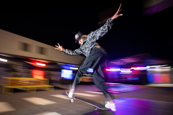Chloe Covell at the launch of the new Tony Hawk Pro Skater video game in which she’s a playable character.