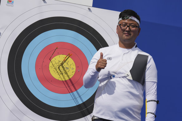 South Korea’s Kim Woo-jin  in Paris.