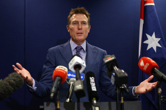 Christian Porter on March 3, 2021, when he publicly confirmed he was the subject of historical rape allegations.