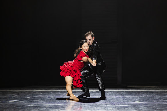 Jill Ogai as Carmen and Callum Linnane as Don José in the Australian Ballet’s Carmen.