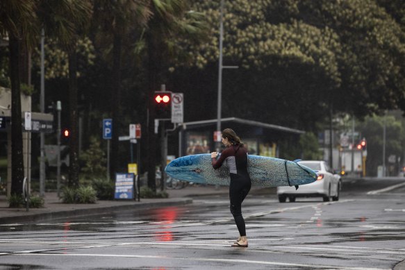 Wild weather in Manly.