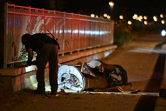 Security forces are examining part of an Iranian missile seized early Monday in northern Israel.