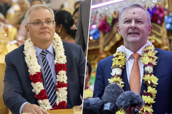 Prime Minister Scott Morrison and Opposition leader Anthony Albanese.