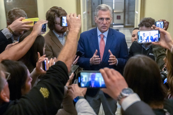 Republican Kevin McCarthy is struggling to satisfy a right flank of his own party to keep funding government services.