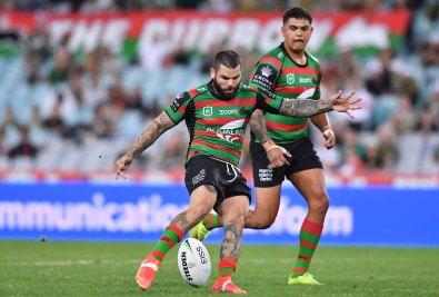 Adam Reynolds launches a monster 43m two-point field-goal on Thursday night.