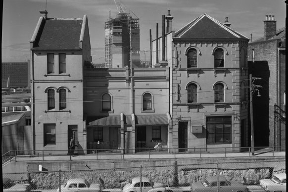 Photos of the AMP Building under construction in April 1961 by well-known photographer Max Dupain.  