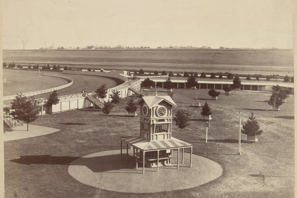 Flemington Racecourse in 1880.