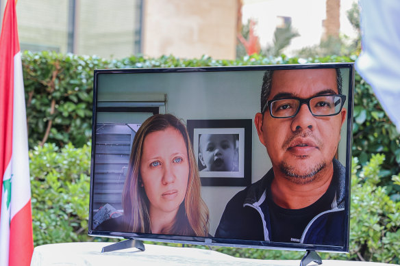 Isaac’s parents Sarah Copland and Craig Oehlers sent a video message to the memorial. 