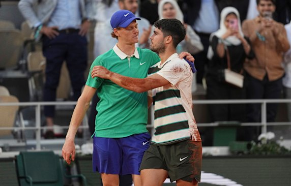 Sinner and Alcaraz slugged it out for five hours and 29 minutes in the Roland-Garros final, won by the Spaniard.