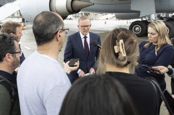 Prime Minister Anthony Albanese has defended his diplomatic tour while floods broke out in NSW.