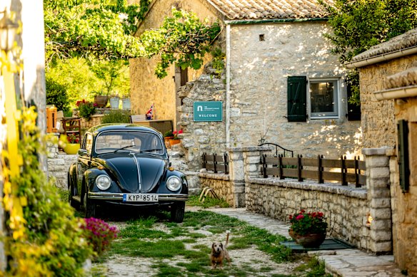 Meticulously restored stone cottages in Corfu’s oldest village … The Merchant’s House.