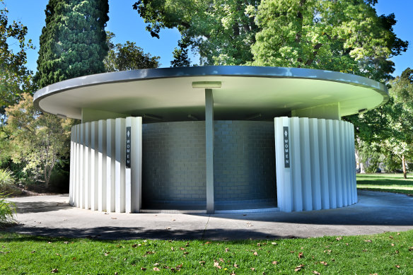 The public toilet behind Melbourne’s Shrine of Remembrance. A competition has launched - the Great Dunny Hunt - to find the best public toilet. 