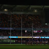 Gabba must convince AFL it can keep lights on for Pies-Lions blockbuster