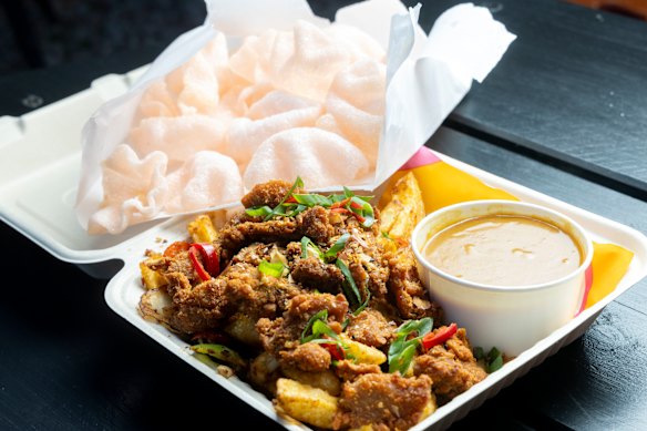 The spice bag at St Kilda’s Northern Soul comes with prawn crackers.