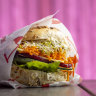The Salad roll served at St Paul’s General Store, 69 St Pauls Rd Sorrento.
