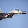 A Chinese PLA J-16 fighter jet, similar to the one that shot a flare