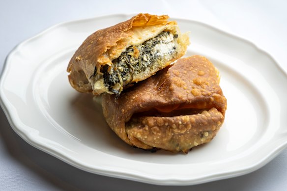 Spanakopita wrapped in house-made filo.