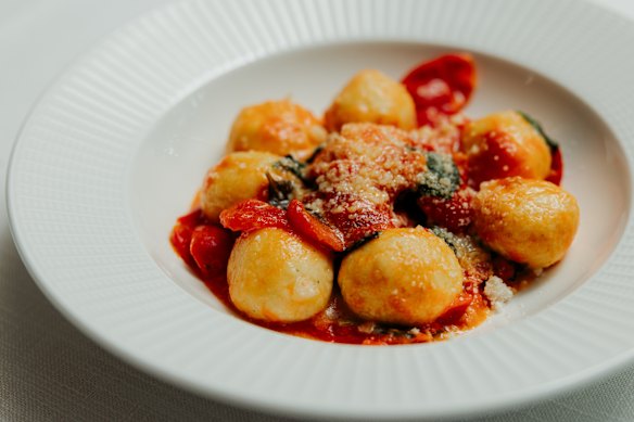 Ricotta gnocchi feature on Gran Torino's menu when tomatoes are at their sunny best.