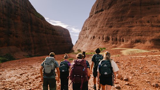 The Tasmanian Walking Company’s five-day, 54-kilometre Uluru Kakararra Trail includes 38 kilometres of new track.