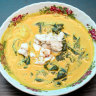 Yellow curry with sweet picked crab meat.