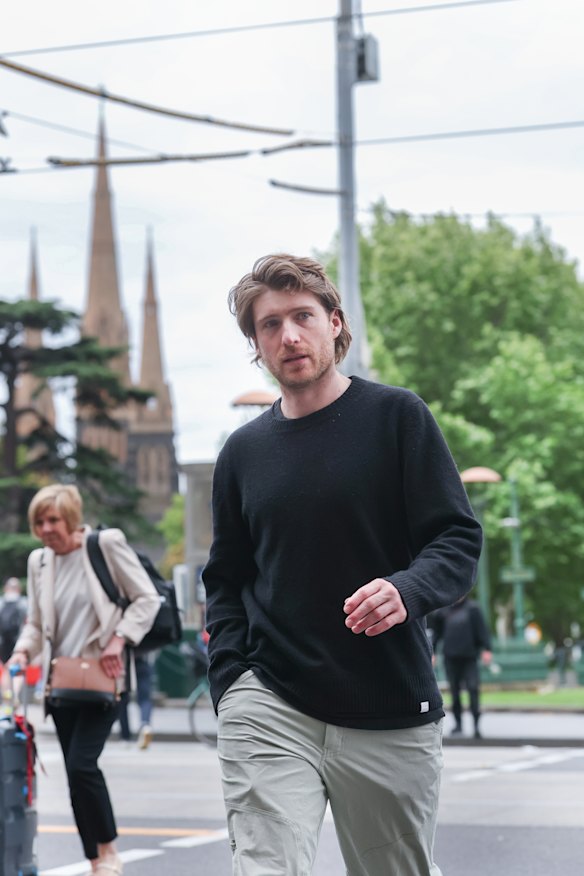 Hugh Allen spends a lot of time walking along Collins Street to get to his two restaurants.