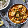 Stew on this… tomato, lime, spices, coconut milk and fish combine to creat a pot of deliciousness.