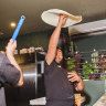 Andrea Orabona spins some dough at Da Napoli.