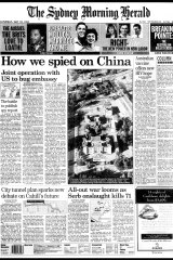 How we spied on China: The front page of <i>The Sydney Morning Herald</i> on May 27, 1995.