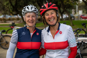 Jennie Cornish (left) is part of Ladies Back on Your Bike, set up by Jacinta Costello in 2013.