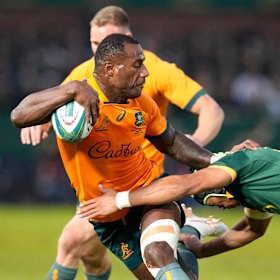 Suliasi Vunivalu in action for the Wallabies.