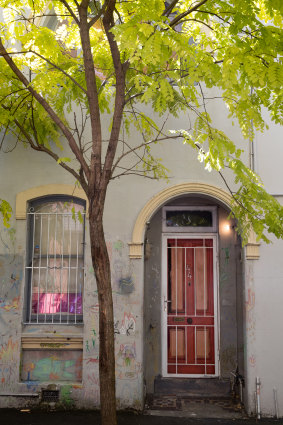 Anthony Lister's Darlinghurst property, which was raided on Tuesday.